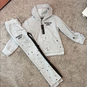 Rockstar Original Dist. Kids Gray Matching Sweat Set